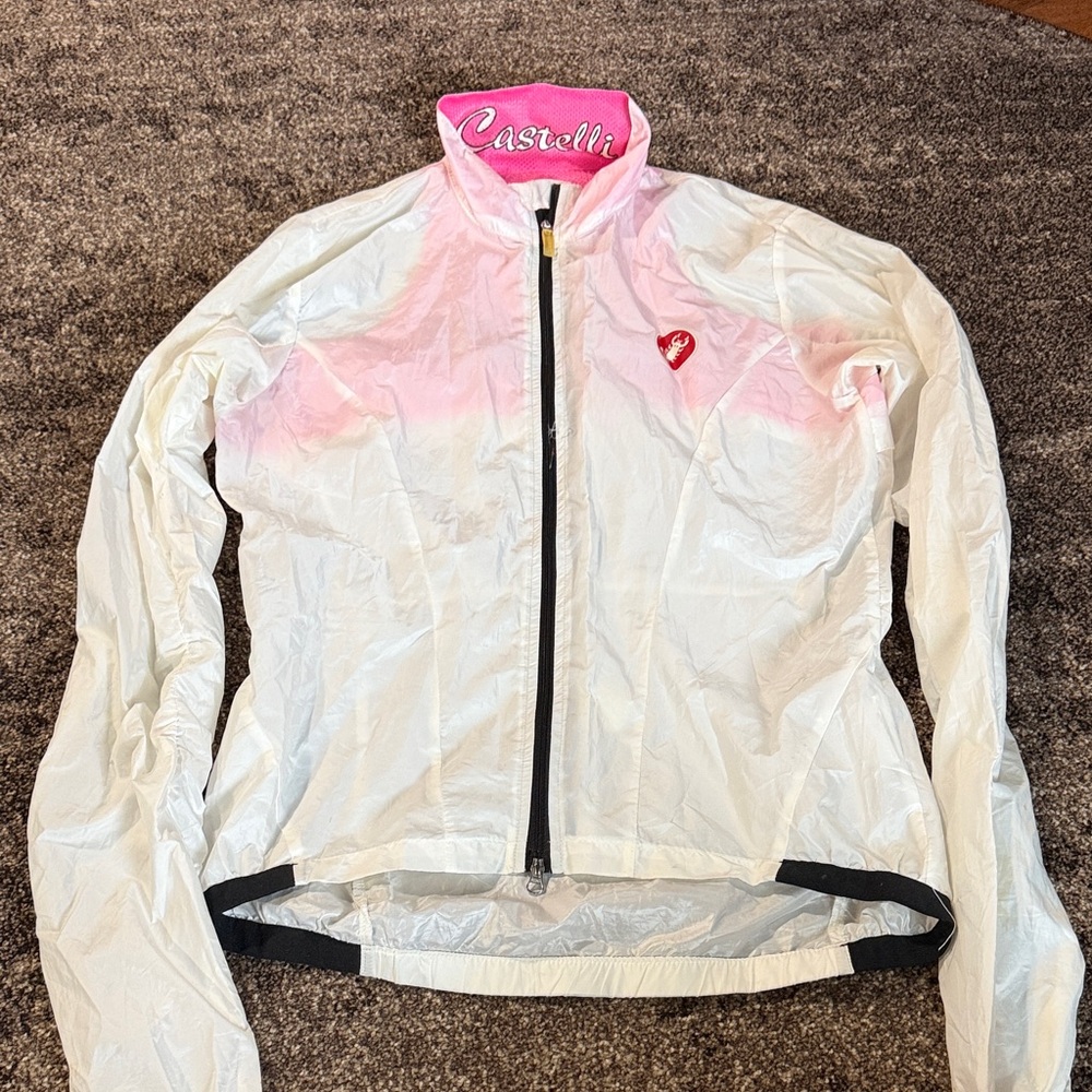 Castelli Velo Women's Lightweight Cycling Jacket with Pink Trim - Picture 2 of 10